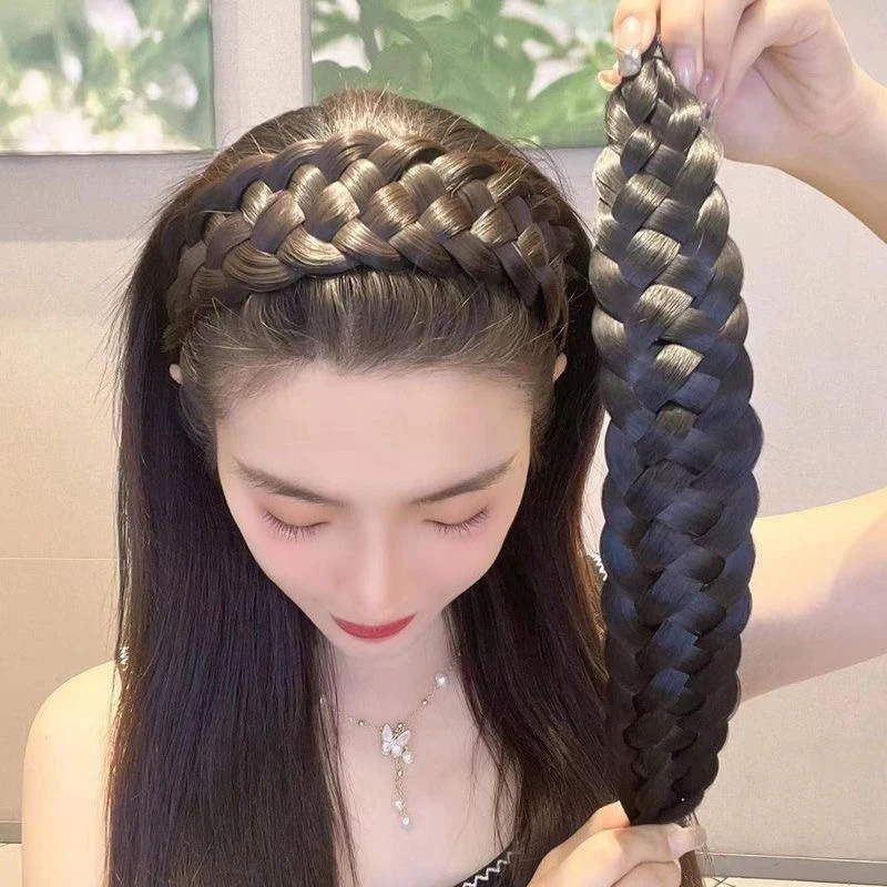 布艺发饰 加宽发箍假发仿真发卡中年妈妈优雅头饰发夹复古甜美