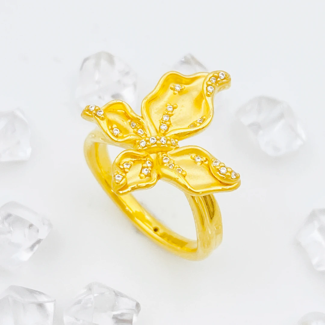 【国潮】足金999 莫桑蝶梦戒指2.49 11圈口