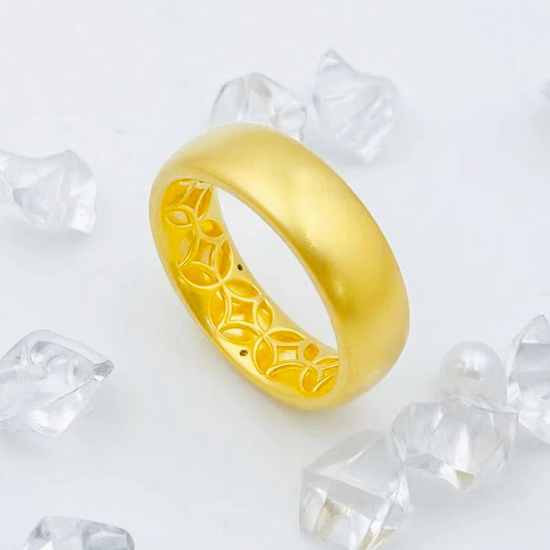 【小蓝严选】足金999 古法胖墩墩戒指 2.4 19圈口