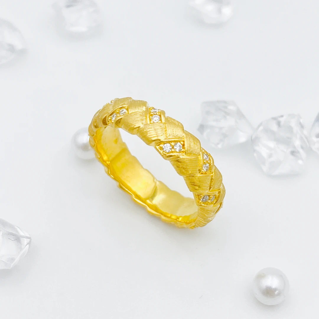 足金999 莫桑穗穗平安戒指1.54 13圈口