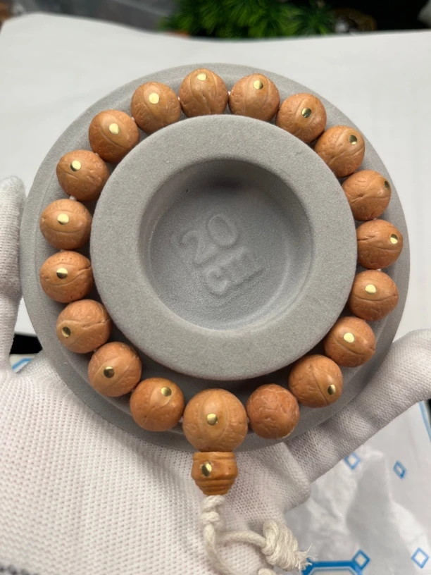 尼泊尔凤眼菩提13mm左右镶铜钉