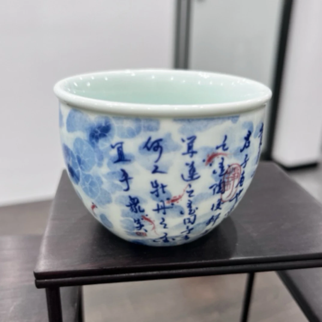 【爱莲说.缸杯】高档白瓷主人杯品茗杯陶瓷茶杯茶器茶盏茶具泡茶杯