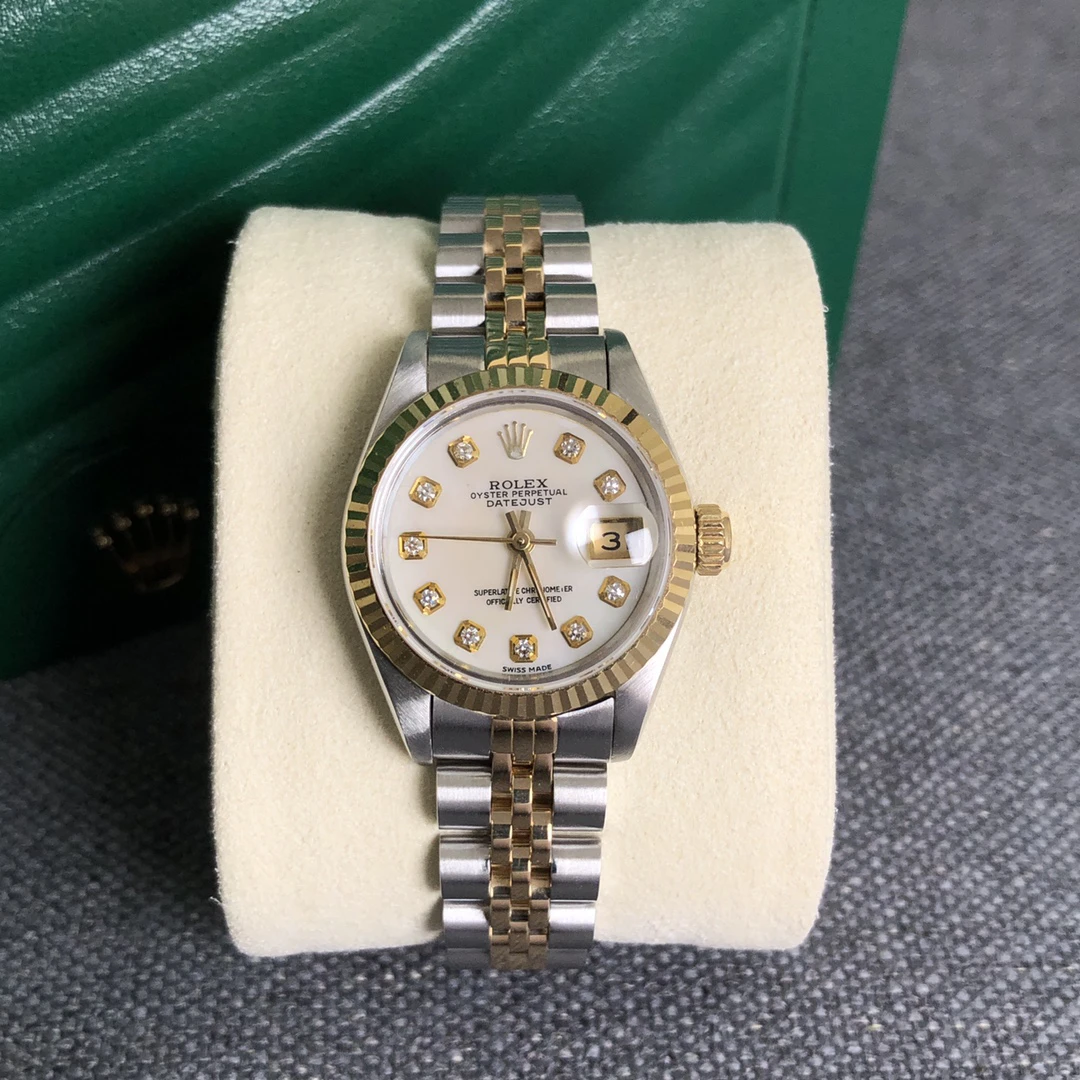 99新 Rolex/劳力士 奢侈品/日志69173白贝母26mm后钻单表