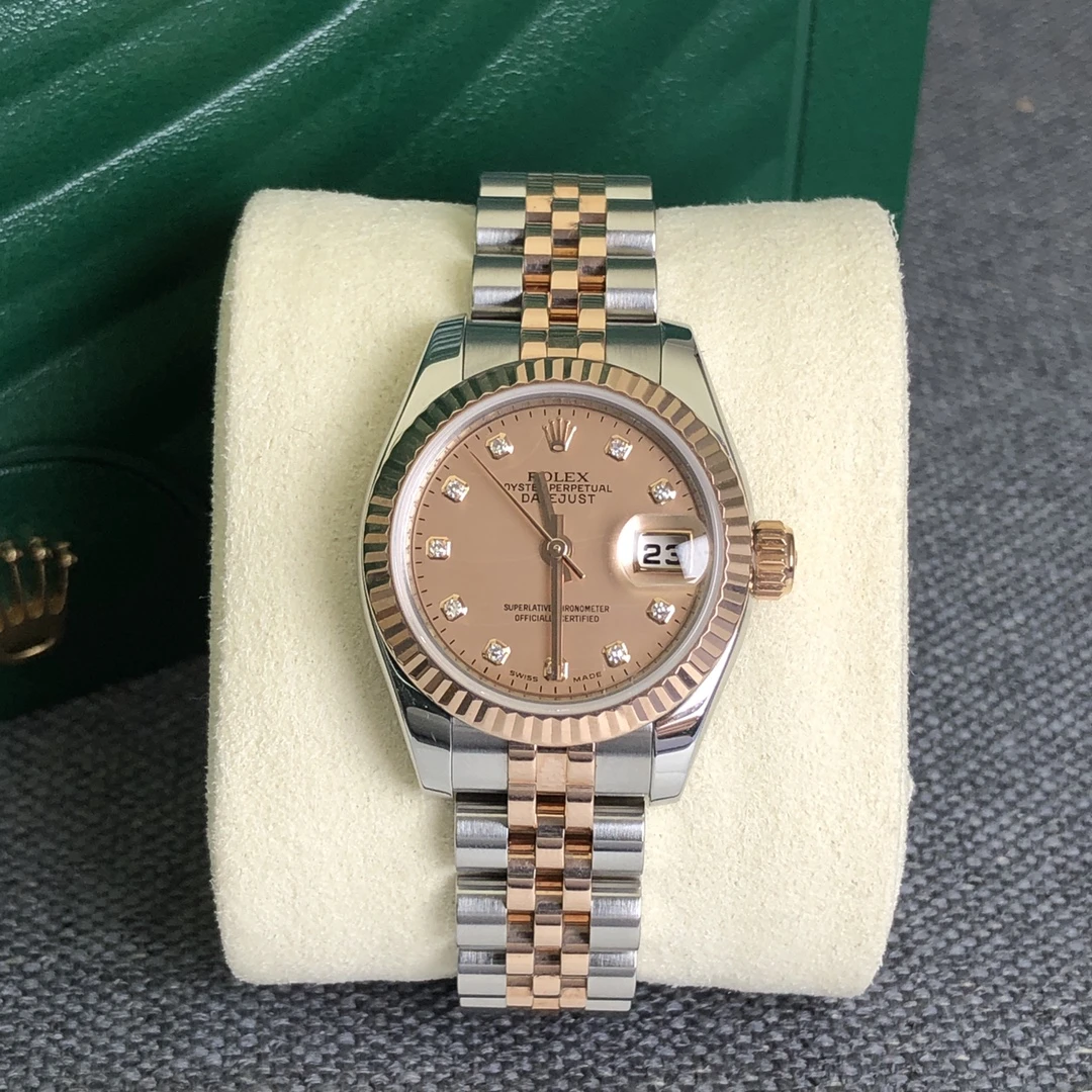 99新 Rolex/劳力士 奢侈品/日志179171金贝母盘26mm原钻单表