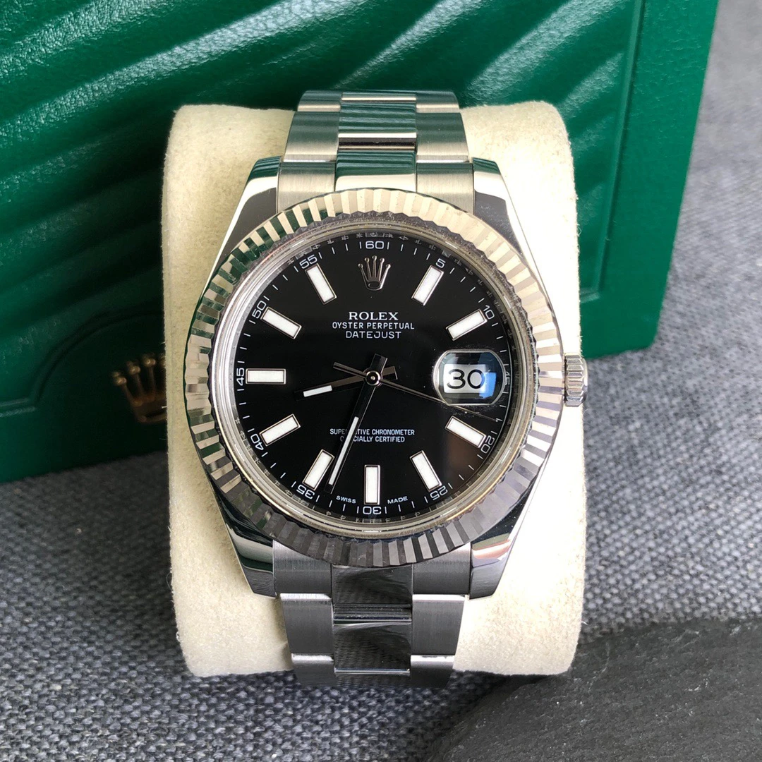 99新 Rolex/劳力士 奢侈品/日志116334黑条钉41mm原盘单表