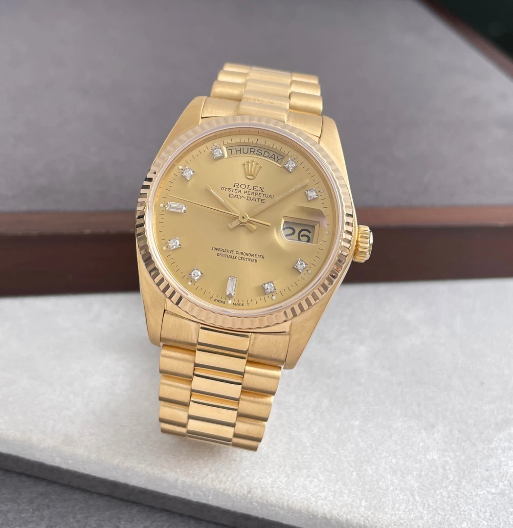 99新 Rolex/劳力士 奢侈品/自动机械金劳/36mm原盘原钻单表