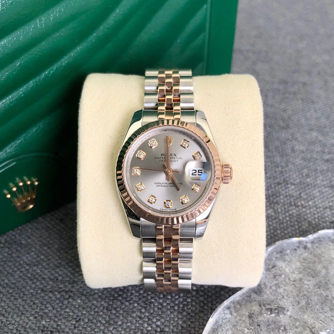 99新 Rolex/劳力士 奢侈品/179171灰盘26mm原钻单表