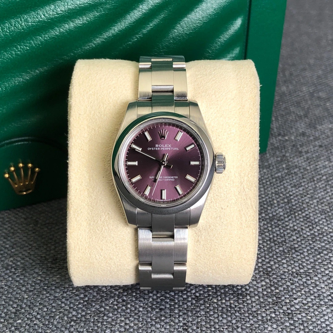99新 Rolex/劳力士 奢侈品/176200蚝式恒动葡萄色26mm单表