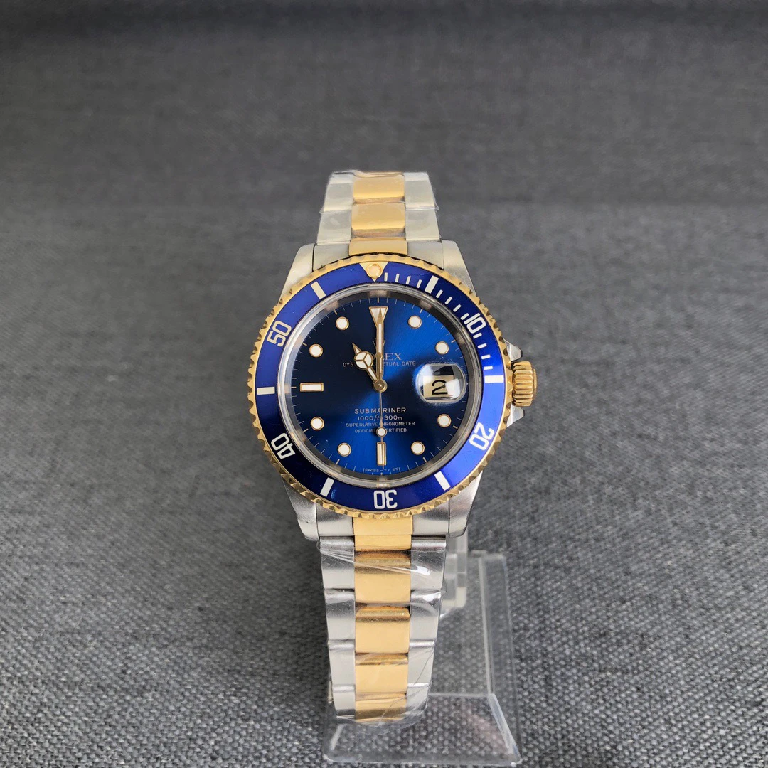99新 Rolex/劳力士 奢侈品/潜航者16613/间金蓝40mm单表
