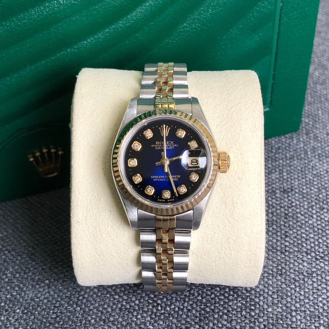 99新 Rolex/劳力士 奢侈品/日志69173/渐变蓝26mm后钻