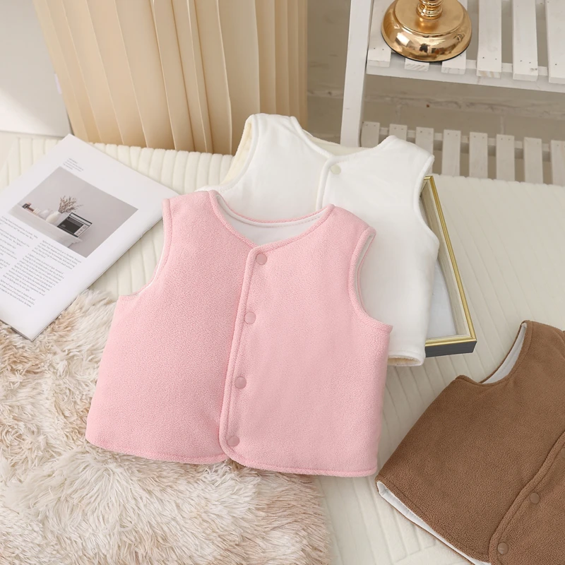 儿童马甲秋冬外穿小童女童婴儿坎肩保暖内穿男童宝宝夹棉背心百搭