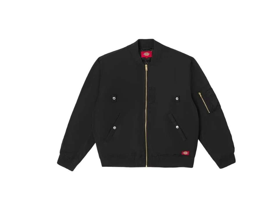 Dickies 飞行夹克服字母印花宽松休闲长袖棉服 男女同款 DK011150