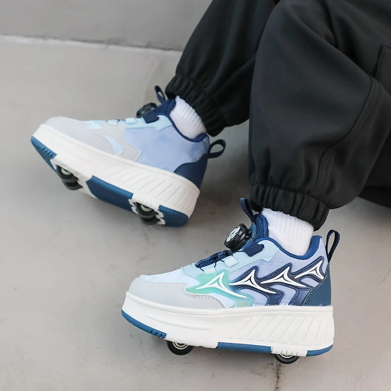 男童暴走鞋秋冬2025新款可拆卸儿童轮滑溜冰鞋男孩四轮爆走鞋大童