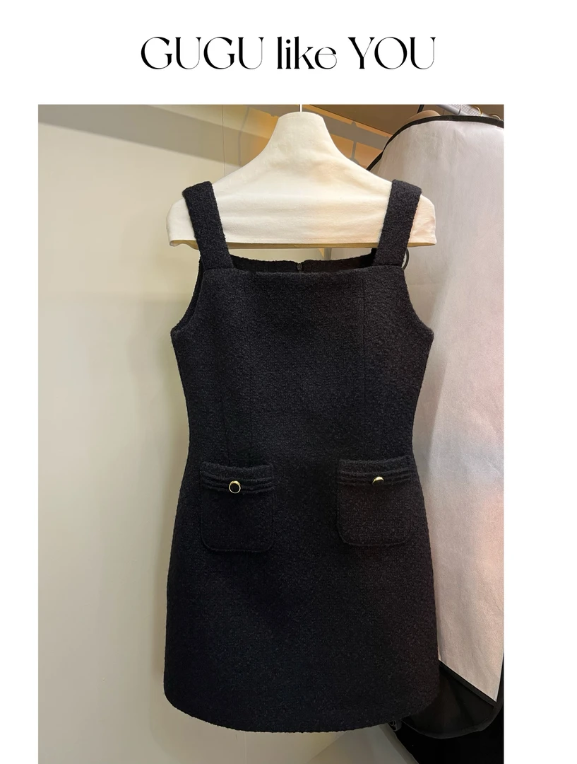 【古古】10.30新品 气质香风百搭收腰显瘦背心吊带裙 G23519