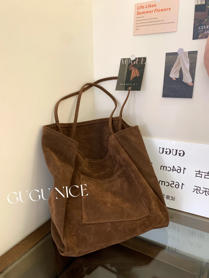 【古古】09.03 韩系ins休闲慵懒风韩系大容量通勤单肩包 G24890