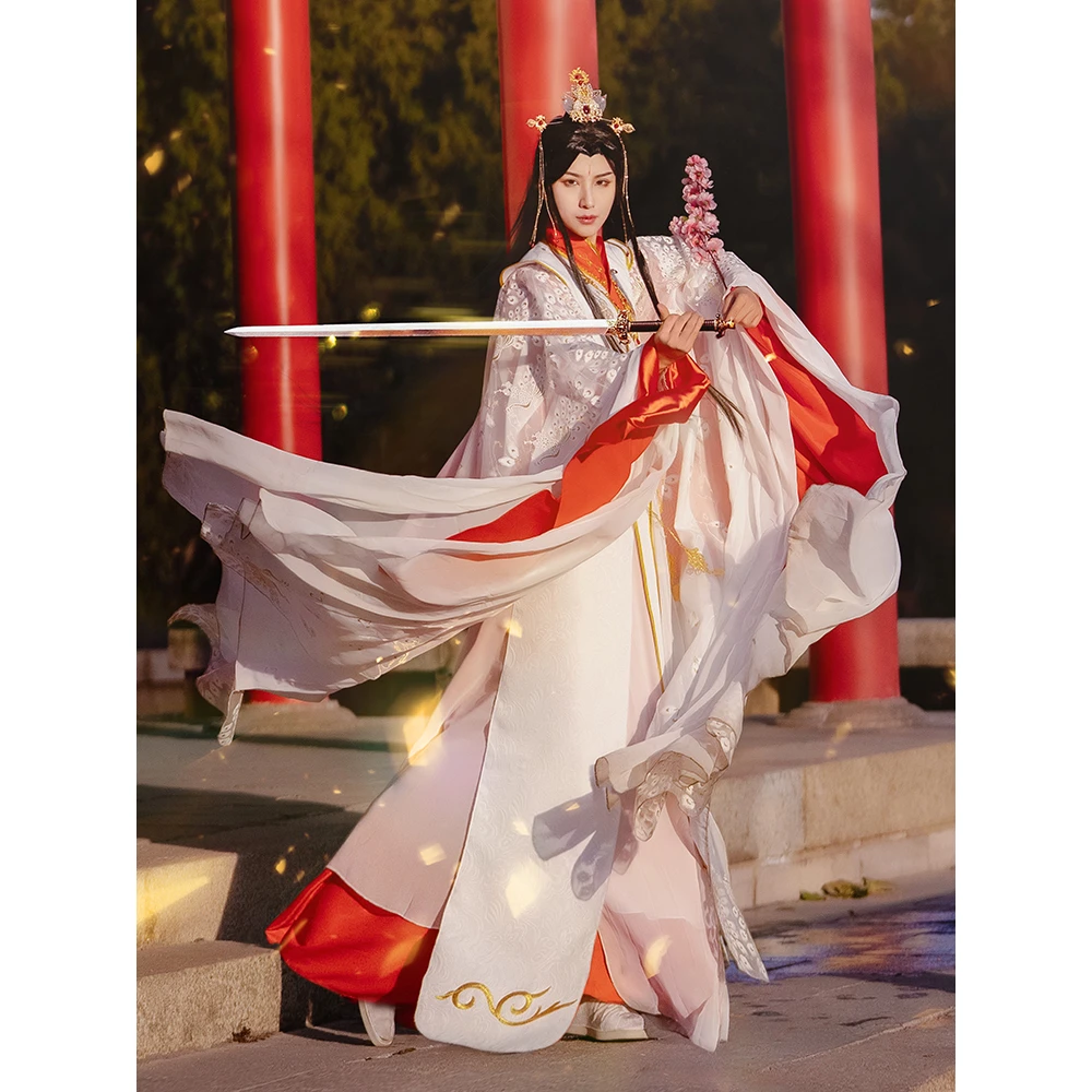 天官太子悦神谢怜cos服红白金汉服改良版古装cosplay服装全套仙气