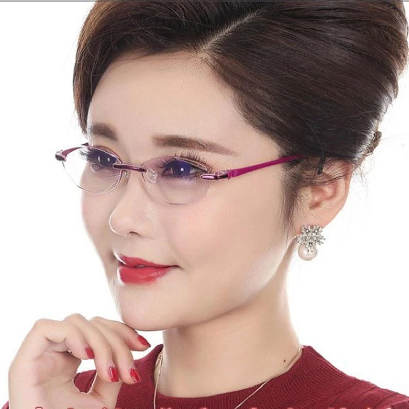老花眼镜防蓝光超轻时尚切边高清女老花眼镜男老花镜中老年气质