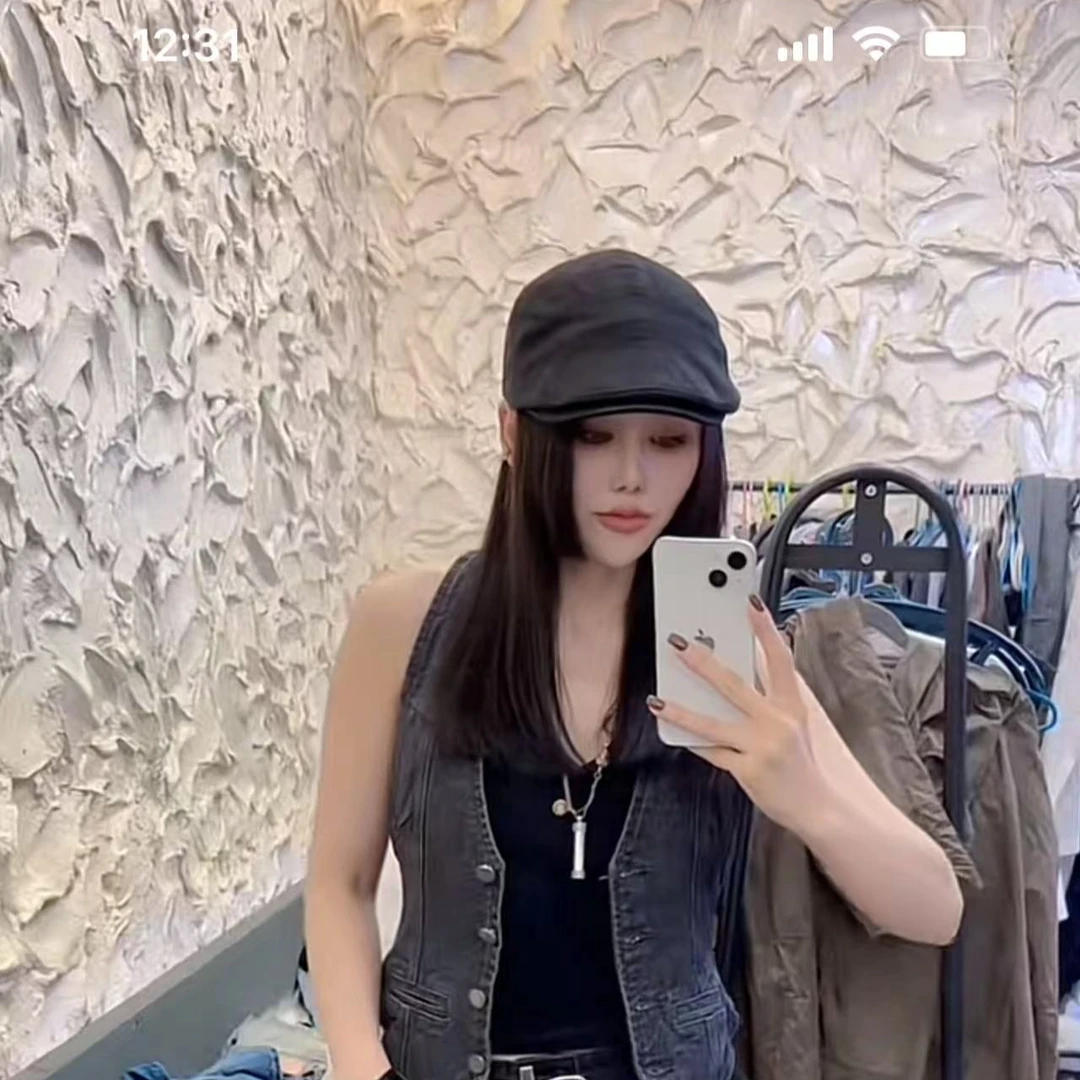 超A挂脖牛仔马甲