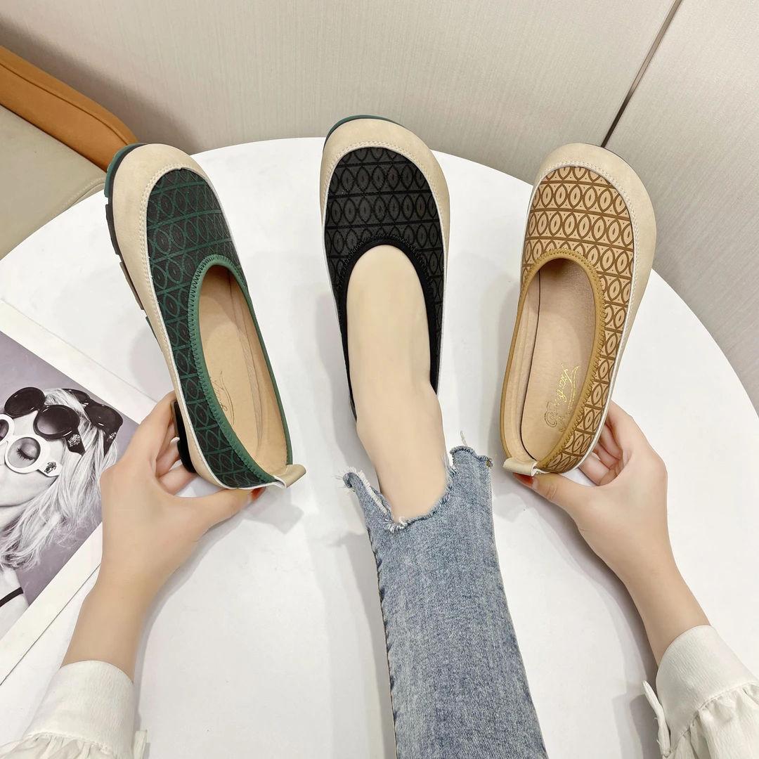 春四季小单鞋韩版时尚休闲女鞋平底百搭软底浅口妈妈鞋春秋透气