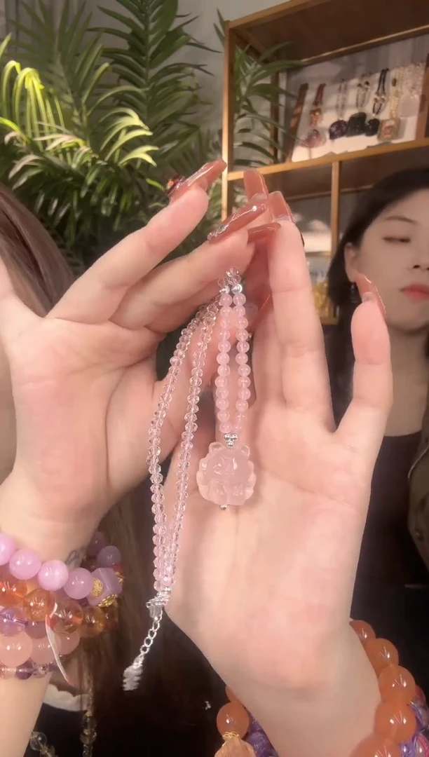 【闪购商品】水晶DIY未镶嵌粉九尾