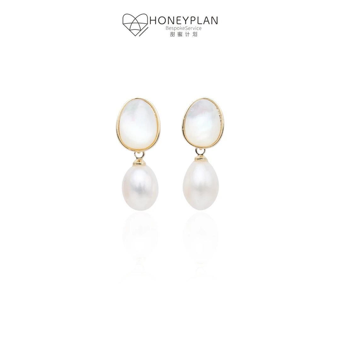 HONEY PLAN/甜蜜计划 铜合金耳饰 莹润水滴耳钉