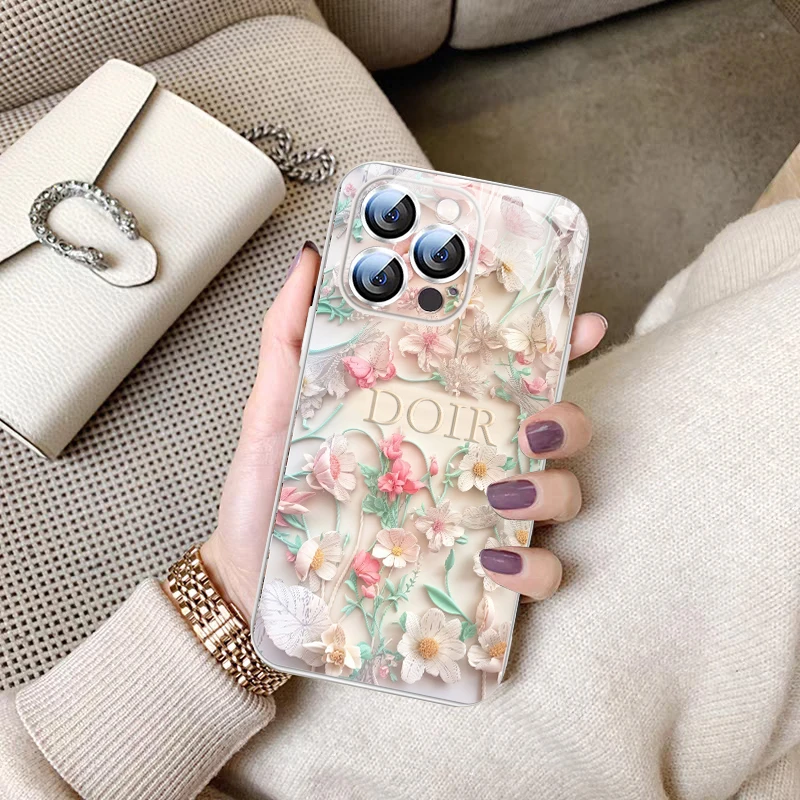iPhone16女款雏菊适用苹果15promax手机壳14pro网红镜头防摔13pro