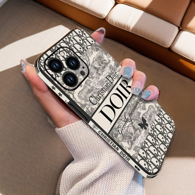 手机壳苹果15pro潮牌蝴蝶14pro超薄皮纹软iphone15promax网红女款