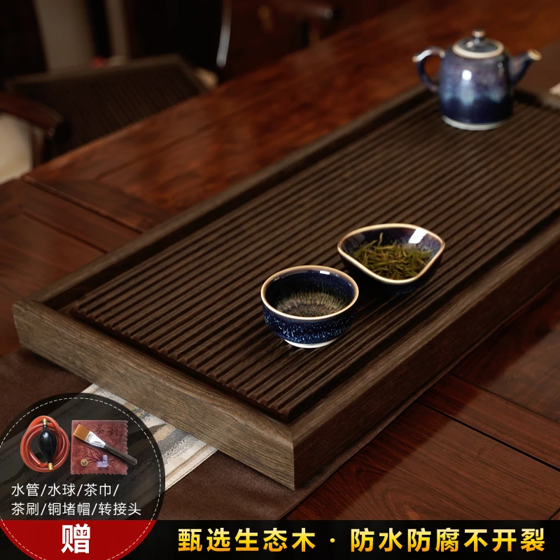 精品爆款加厚木纹三用生态木茶盘