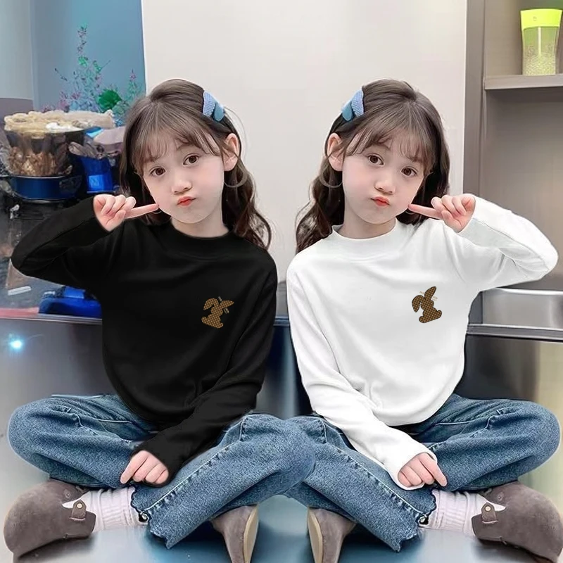 女童德绒打底衫中大童半秋冬高领女孩长袖T恤上衣儿童保暖内衣潮