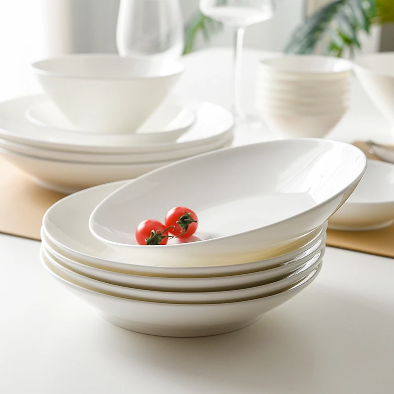 简约沙拉碗高颜值斗笠碗陶瓷家用沙拉盘汤碗拉面碗餐厅酒店斗笠盘