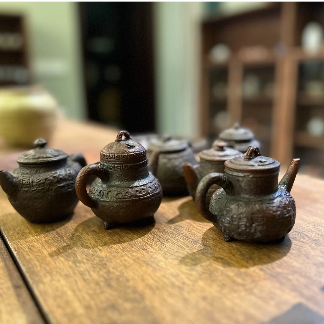 张世林全手工朱泥熏烧荒脊系列小壶茶壶（一壶一拍联系客服咨询）