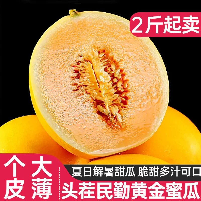 【2斤起卖】甘肃民勤蜜瓜沙漠黄河蜜瓜新鲜水果甜瓜现摘应季水果1