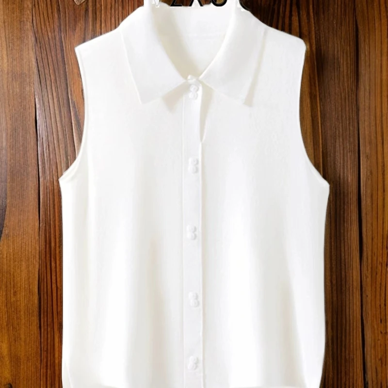 Q52   女士纯色无袖毛衣