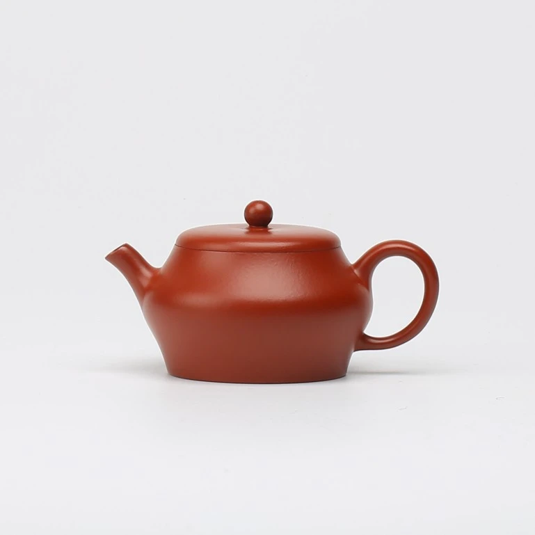 【梵山暮云】合菱朱泥100cc家用紫砂壶正宗紫砂壶