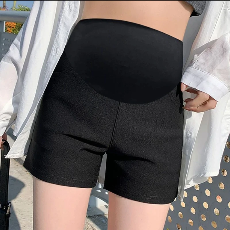 孕妇短裤夏季款外穿高腰显瘦黑色时尚不显肚遮肉孕期孕妇裤子休闲