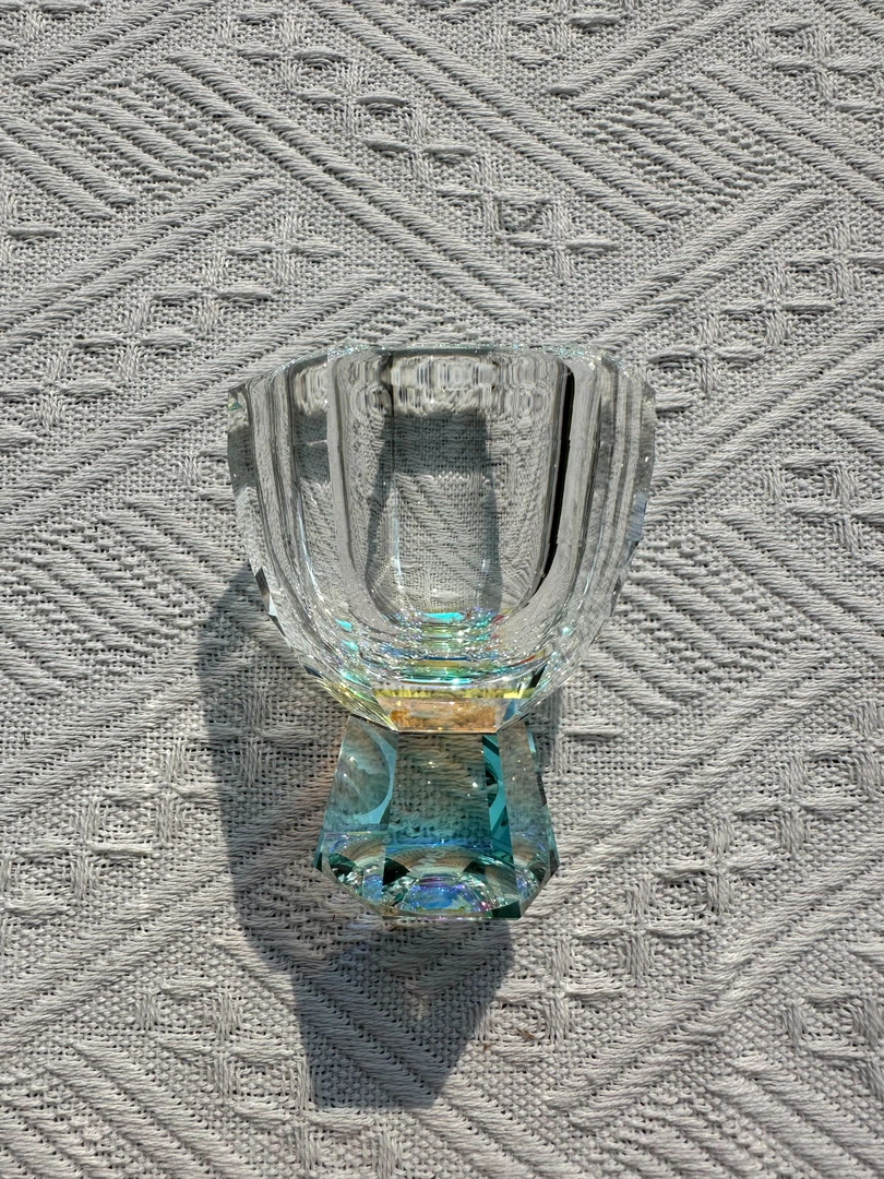 【一起淘儿】B35#菱彩手工水杯水晶茶杯水晶杯精致彩色玻璃杯炫彩
