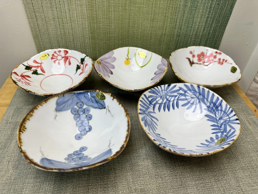 【一起淘儿】55#（6寸）釉下彩导形碗5只盘子家用