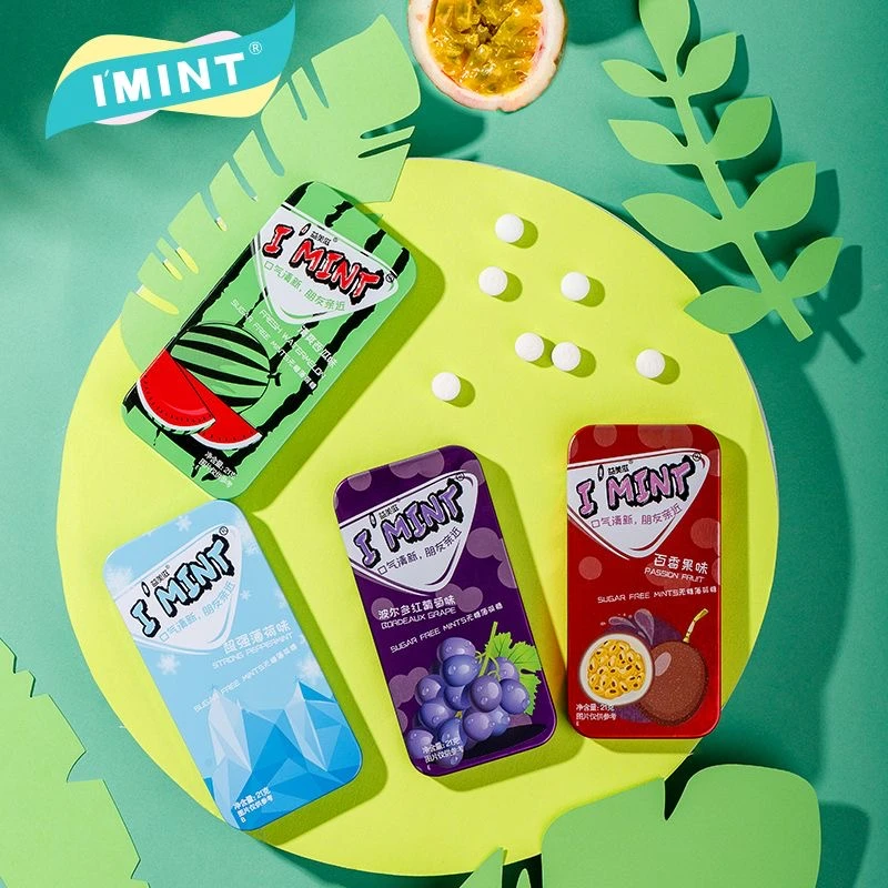 长盒款无糖薄荷糖清新口气约会必备21g*1盒装