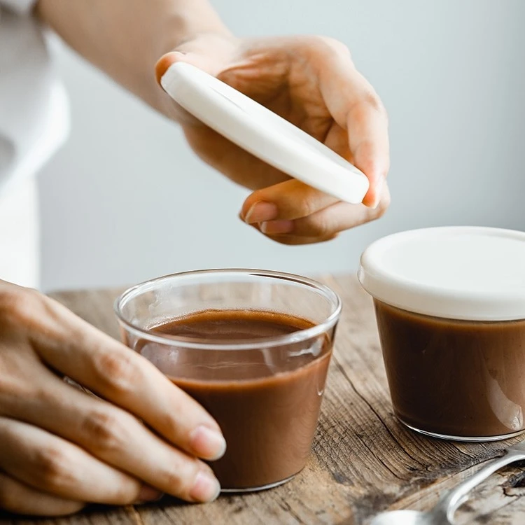 AMAGOUR安柚 耐高温400℃高硼硅玻璃布丁杯水蒸蛋蛋糕咖啡杯耐热