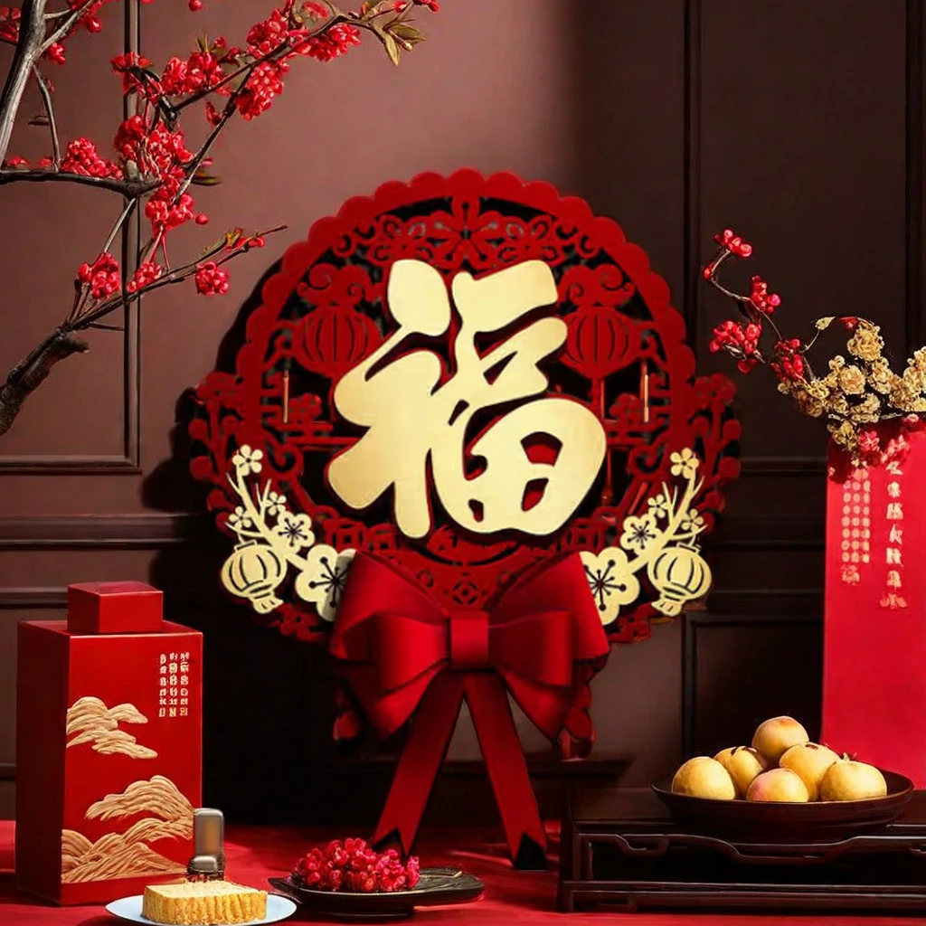 甄选2024新年装饰春节福字挂件龙年过年喜庆入户门大气大气多种