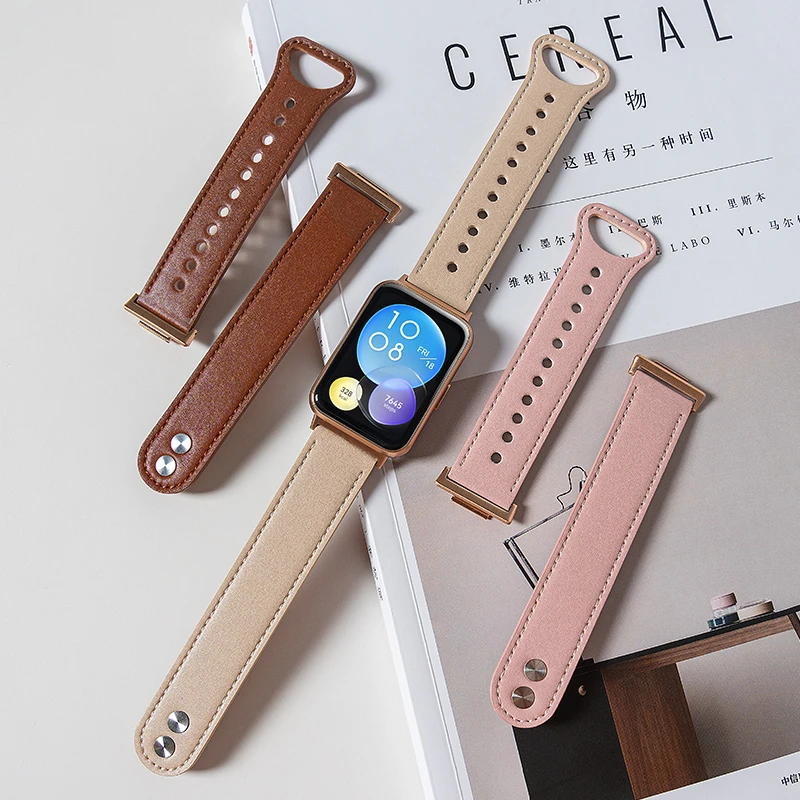 适用华为WATCH FIT 2表带运动智能手表watchfit2真皮腕带watch