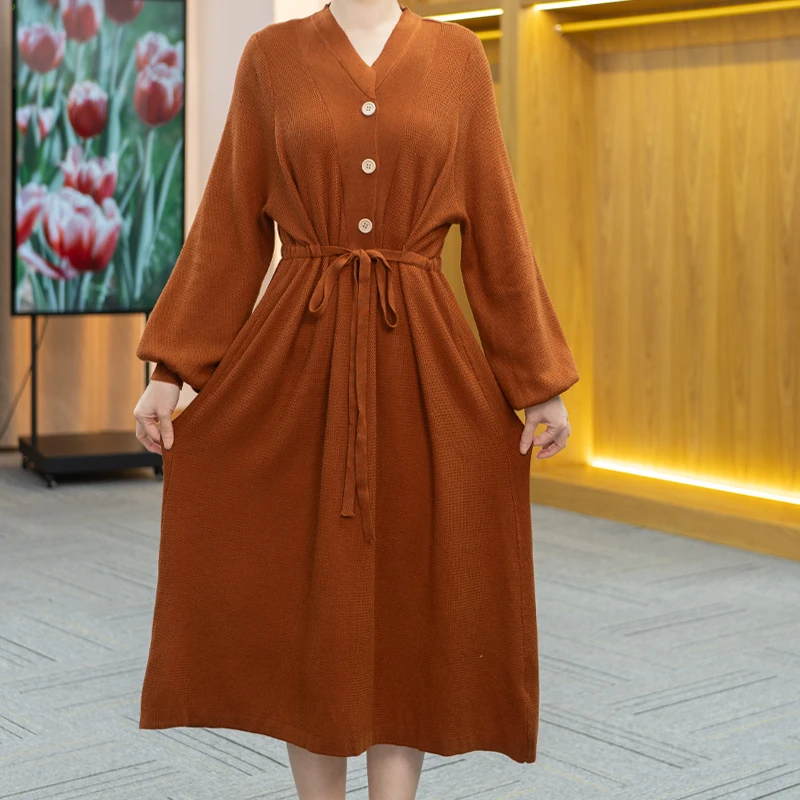 2024秋季新款洋气时尚百搭显瘦显年轻长袖连衣裙  2308-134