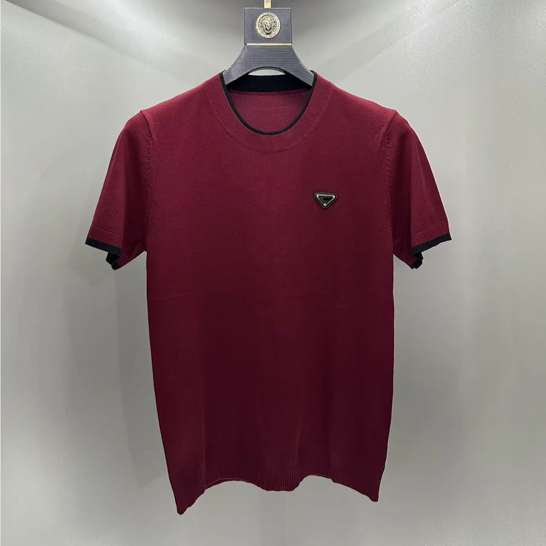 冬季针织短袖双层领子工艺男士洋气时尚修身百搭毛衣短袖