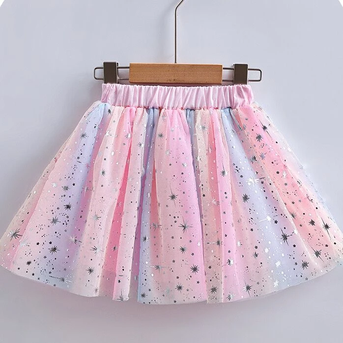 女童半身裙纱裙公主夏装新款儿童蓬蓬纱夏季女孩儿童节洋气裙子