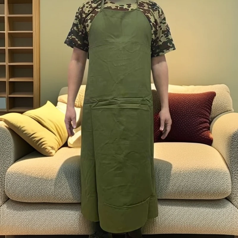 库存老货围裙罩衣围腰防油成人做饭韩版全身加厚帆布家用防水防污