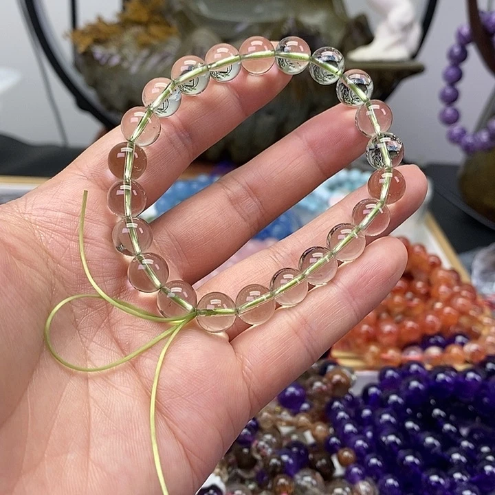 水晶手链未镶嵌绿水晶9+
