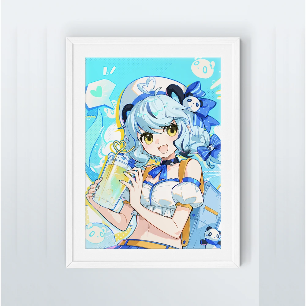 【自学帮】日系《熊猫系女孩》半身氛围插画插图