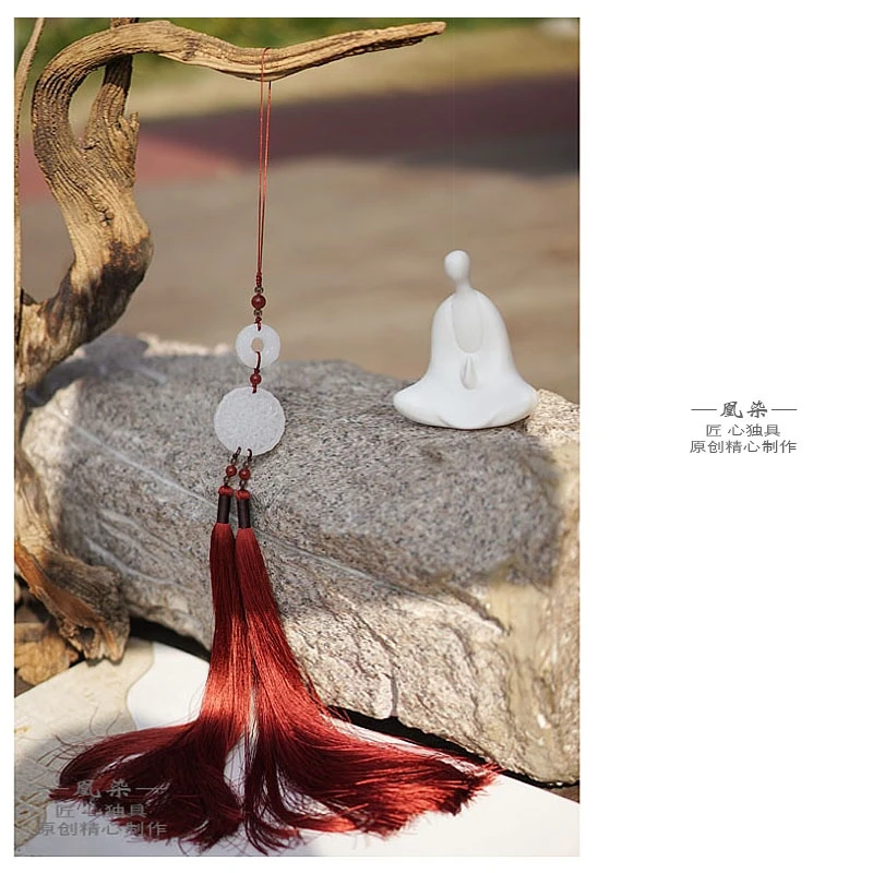 山盟-腰佩-汉服配饰挂件坠玉佩襟禁步情侣男女古风坠穗子原创现货