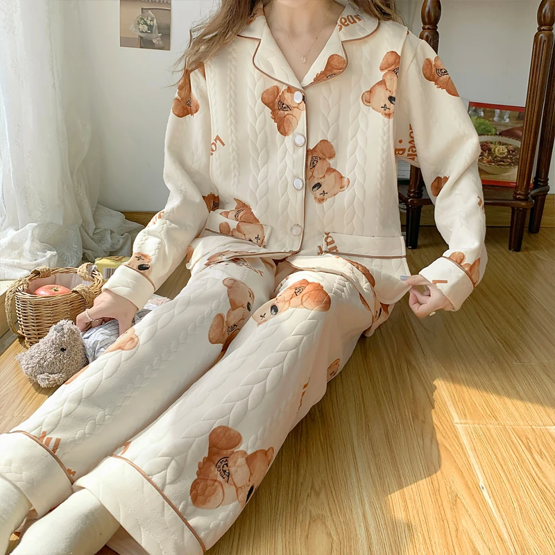 空气棉月子服9-12月份保暖产后秋冬季产妇哺乳孕妇睡衣女春秋加厚