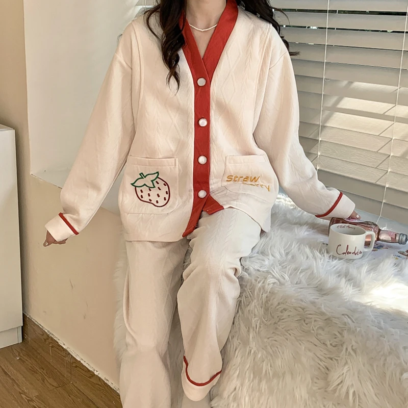 空气棉月子服9-10月份秋冬季产后保暖哺乳孕妇睡衣加厚春秋家居服